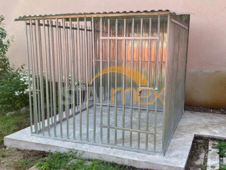 Ocynkowany kojec dla psa 2x2 spad dachu do przodu