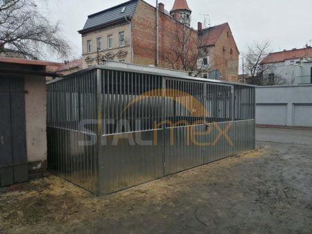 Wiata śmietnikowa ocynkowana 6x3
