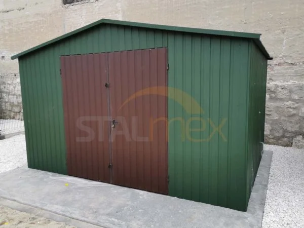 Domek ogrodowy w kolorze 4×3×2,50 – BTX 6020 zielony MAT, dach dwuspadowy, drzwi dwuskrzydłowe - obrazek 4