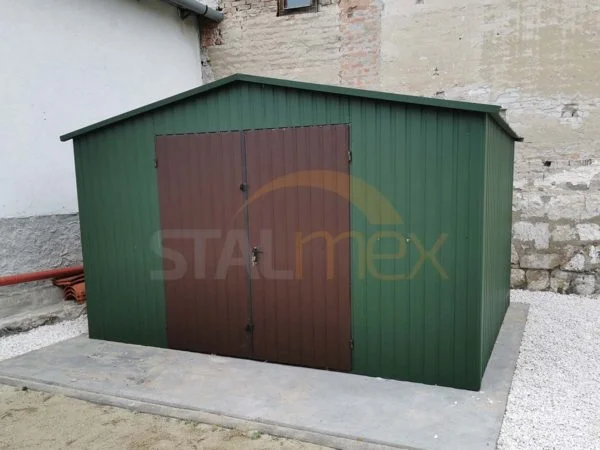 Domek ogrodowy w kolorze 4×3×2,50 – BTX 6020 zielony MAT, dach dwuspadowy, drzwi dwuskrzydłowe - obrazek 5