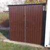 Domek ogrodowy w kolorze 2×3×2,10 – RAL 8017 brązowy, spad dachu do tyłu, drzwi dwuskrzydłowe - obrazek 3