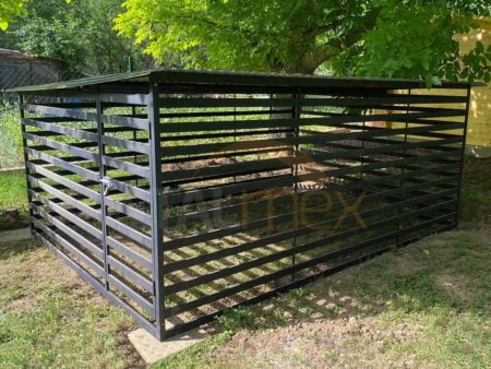 Kojec dla psa 4x3 czarne profile poziome