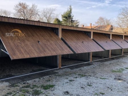 Garaże blaszane szeregowe / zabudowa szeregowa garaży blaszanych