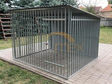 Ocynkowany kojec dla psa 2,5x2 tył pokryty blachą