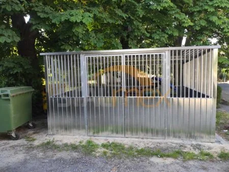 Wiata śmietnikowa ocynkowana 4x3