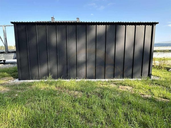 Domek ogrodowy na rąbek 4,5×3×2,10 – BTX7016 grafit MAT, spad dachu do tyłu, okno - obrazek 4